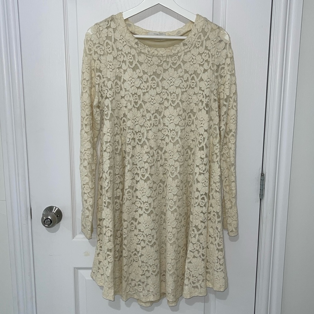 Audrey 3+1 All lace ivory dress